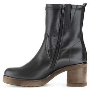Gabor Shelly Black Leather Comfort Boots 72.851, UK Size 5, US 7.5, NIB, $259